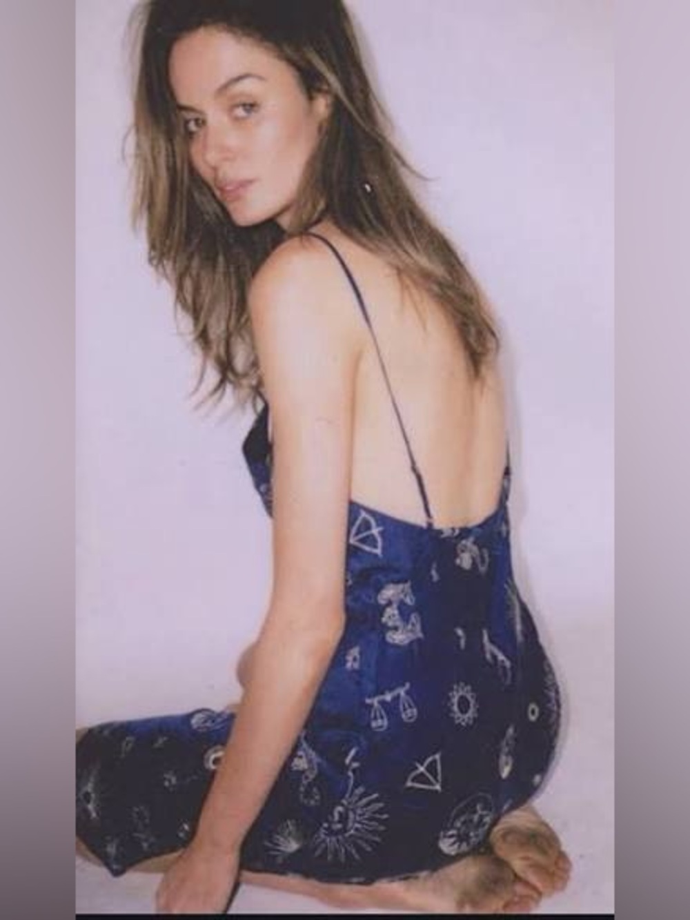 Realisation Par The 1996 Zodiac with Gold Celestial Embroidered Slip Dress - Picture 5 of 9